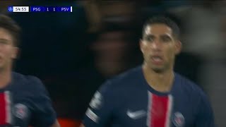 Achraf Hakimi GoalPSG vs PSV 11 All Goals and Extended Highlights [upl. by Artamas29]