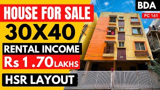 🔥HOUSE for SALE in HSR LAYOUT Bangalore✅ BDA Rental Income Property Bangalore💥Independent House sale [upl. by Ardnwahsal]