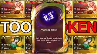 PRISMATIC TICKET ON LEVEL 10 SHOULD BE ILLEGAL ⭐⭐⭐  TFT SET 11 [upl. by Creedon827]