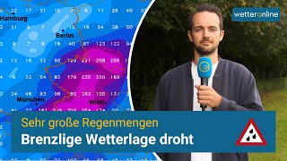 ❗️Brisante Wetterlage steht bevor  Große Regenmengen und Hochwassergefahr [upl. by Kealey]