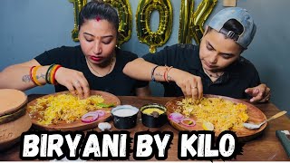 Eating Hyderabadi Veg amp Paneer Dum Biryani By Kilo  ​⁠YashalsMukbang [upl. by Jar]