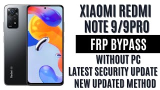 Redmi note 99pro Frp Bypass Without PC Latest security update 2024 [upl. by Fishback]