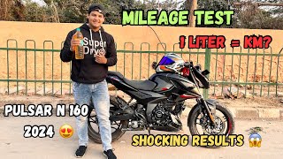 Pulsar N160 mileage test in 1 liter 🤩 2024 pulsar n 160 e20 fuel [upl. by Ellertnom753]