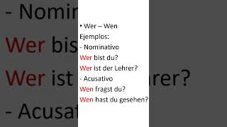 ¿CUÁNDO se usa WER y WEN en ALEMÁN shorts aprenderalemán 🔵 [upl. by Oriana]