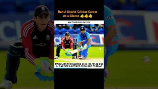 Rahul Dravid Cricket career at a Glance  rahuldravid cricket sachintendulkar viratkohli bcci [upl. by Nibas810]