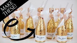 Bottle Bling Sparkly Glitter Champagne Bottle Wedding Decoration [upl. by Ketchum]