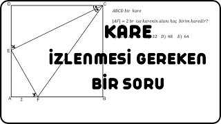 KARE  açı sorusu  kesinlikle bakmalısın [upl. by Adnarahs]