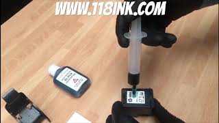 How to Refill a black ink cartridge hp 60 60xl 61 62 63 64 65 65xl 302 303 304 304xl 305 662 680 307 [upl. by Silrac429]