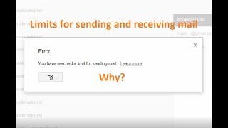 Gmail Error You have reached a limit for sending mail Why [upl. by Teriann]