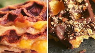 5 recettes ultra gourmandes de gaufres sucrées et salées  750g [upl. by Idarb]