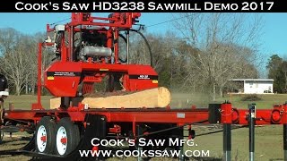 Cooks HD3238 Hydraulic Sawmill Demo [upl. by Hazaki475]