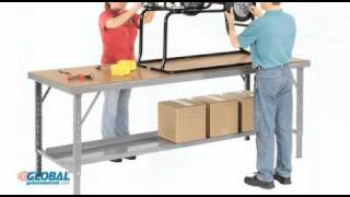 Globalindustrialcom Folding Assembly Bench [upl. by Syramad]