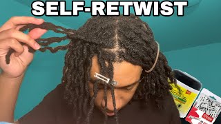 HOW TO RETWIST DREADLOCKS YOURSELF BEGINNER FRIENDLY  dreadlock journey [upl. by Emile]