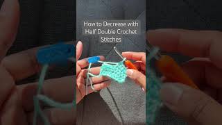 How to Decrease with Half Double Crochet Stitches crochet diy crochettutorial [upl. by Harrus]