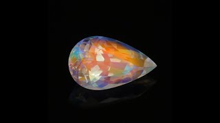 Pear Shape Brilliant Cut Faceted Moonstone 581 Carats [upl. by Gilus]