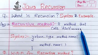 Recursion in Java Hindi  Learn Coding [upl. by Mahseh]