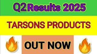 TARSONS PRODUCTS Q2 results 2025  TARSONS PRODUCTS results today  TARSONS PRODUCTS Share News [upl. by Anwahsak]