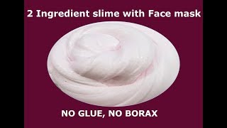 Peel off face mask slime  uk  No Activator borax  Slime Videos [upl. by Tica]