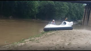 Hovercraft Test Flight on Wabash River [upl. by Drusi]