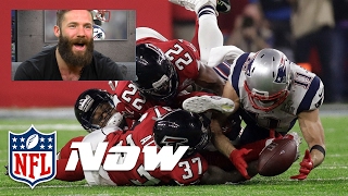 Julian Edelman Does Play by Play for His Super Bowl LI Catch and few other plays  NFL Now [upl. by Semadar872]