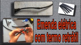 EMENDA DE FIOS COM TUBO TERMO RETRÁTIL  Utilizando ferro de solda  electrical splice [upl. by Spiers21]