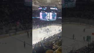 San Jose Sharks Eklund OT goal celebration crowd reaction Apr 6 2024 [upl. by Mellman]