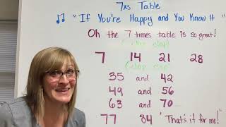 7 times table  7xs  Math made easy through music [upl. by Adnoek]