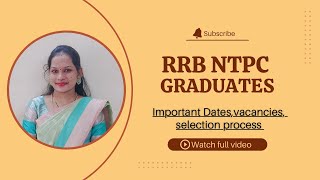 RRB NTPC Graduate 2024 NotificationEligibility Exam Dates amp Complete Details rrbntpc rrbntpc2024 [upl. by Nauh]