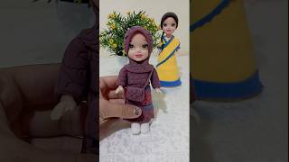 DIY  ASMR  How to Make a Dress for a Doll with Clay  Doll Dress  Clay dress  DIY Clay  Dolls [upl. by Ubald]