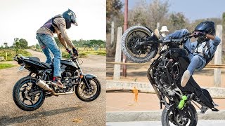 Epic Bike Stunts in Bangalore by Professional Stunt rider Nihal Amer withme [upl. by Meehyr]