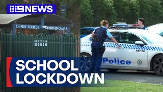 Teacher injured after student found with knife in Sydney school lockdown  9 News Australia [upl. by Nea]