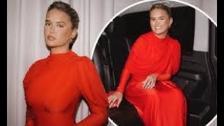 MollyMae Hague Takes Paris Fashion Week by STORM in Dramatic Red Gown [upl. by Atena]