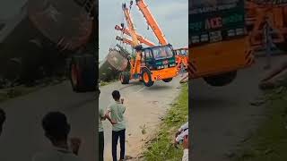 Lorry Overturned Hydro Crane Video⁉️🤔😫🤣🔥 [upl. by Linc]