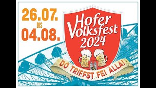 Hofer Volksfest  Umzug 2024 [upl. by Hayalat]