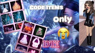 Dress to impress but I can only use code items first dti vid [upl. by Darcey]