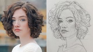 Learn to draw a beautiful girls face step by step using the Loomis method [upl. by Rahal664]