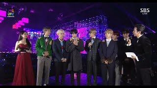 SUB ESPAÑOL 171225 BTS  quotLast Christmasquot  Entrevista con IU amp Yoo Hee Yeol  GAYO DAEJUN 2017 [upl. by Lleuqar]