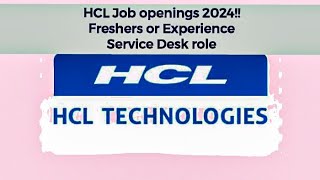 Hcl technologies jobs for freshers  Hcl technologies noida sector 126hcltechofficial [upl. by Omero]