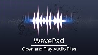 How to Open and Play Audio Files  WavePad Audio Editor Tutorial [upl. by Jared]