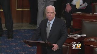 McCain Returns To Congress To Cheers From Fellow Senators [upl. by Durstin]