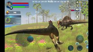 DINOSAURS Allosaurus vs Spinosaurus and Dimetrodon in the game Allosaurus Simulator  Part 2 [upl. by Annah357]