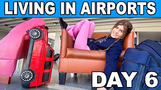 HOW LONG CAN YOU LIVE IN AIRPORTS  DAY 6 ✈️ [upl. by Chaffin]