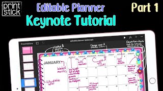 How to Make your Own Digital Planner  Keynote Editable Planner PART 1 [upl. by Annaitsirk725]