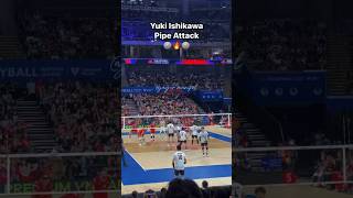 Yuki ishikawa pipe attack ☠🔥🏐🏐subscribe trending viralvideoshorts like slvp [upl. by Ahders]