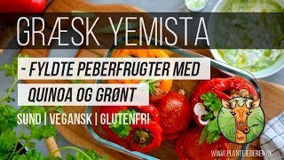 GRÆSK YEMISTA  Fyldte peberfrugter med QUINOA og grønt  SUND VEGANSK OG GLUTENFRI [upl. by Salisbury566]