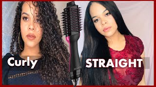 Testing Revlon One Step Hair Dryer on Curly Hair Natural Hair Honest Review [upl. by Enyluqcaj]