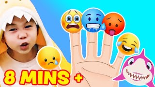 Emoji Shark Finger Family amp Baby Shark Finger Family Numbers Edition 1  5  DoReMi Kids Songs [upl. by Areis]