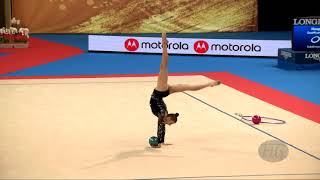 DELBEKE Sanna BEL  2018 Rhythmic Worlds Sofia BUL  Qualifications Ball [upl. by Lorac]