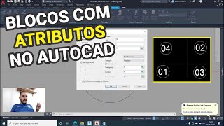 Criar um BLOCO COM ATRIBUTO no AutoCAD [upl. by Hamid607]