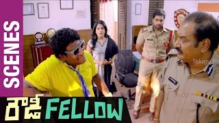 Rowdy Fellow Telugu Movie Scenes  Satya Hilarious Comedy in Police Station  Nara Rohit [upl. by Nnednarb]